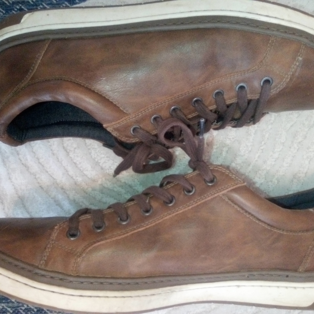 Aldo Men's Tan Leather Sneakers